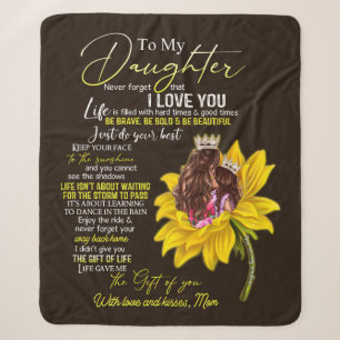 Personalisiert zu meiner Tochter Liebe von Mama Su Sherpadecke