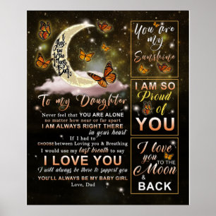 Personalisiert zu meiner Tochter Schmetterling vom Poster