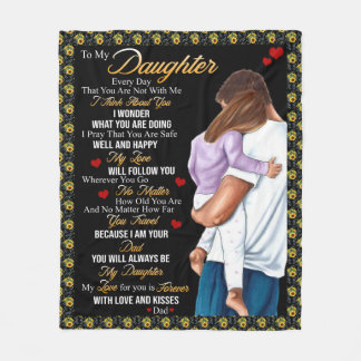 Personalisiert zu meiner Tochter von Vater Blanket Fleecedecke