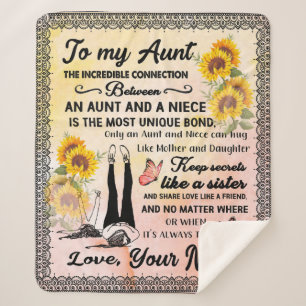 Personalisiert zu meiner wunderschönen Tante Sonne Sherpadecke