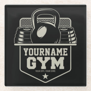 Personalisiert Zuhause GYM Kettlebell Fitness Trai Glasuntersetzer