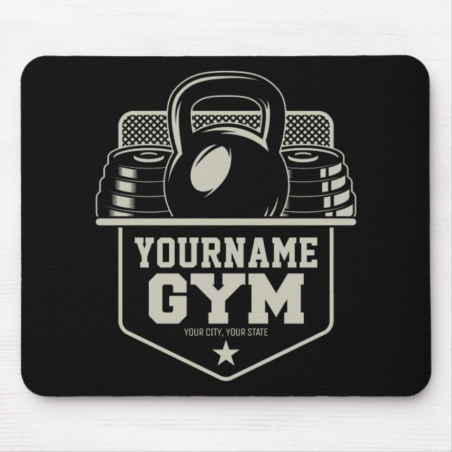 Personalisiert Zuhause GYM Kettlebell Fitness Trai Mousepad (Vorne)