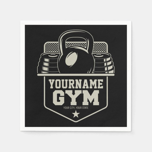 Personalisiert Zuhause GYM Kettlebell Fitness Trai Serviette (Vorderseite)