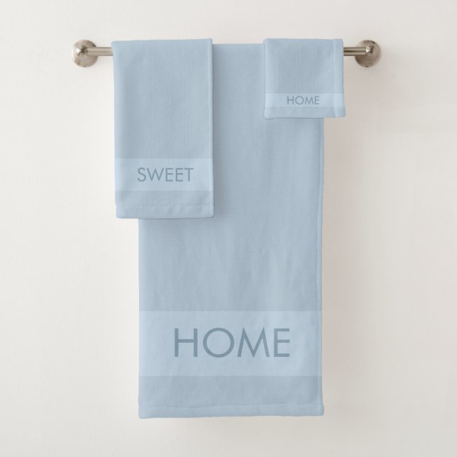 Personalisiert Zuhause Sweet Zuhause auf Wondrous  Badhandtuch Set (Insitu)