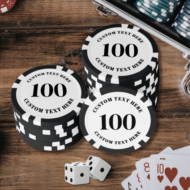 Personalisierte 100 nummerierte pokerchips (Personalized 100 Numbered Poker Chips)