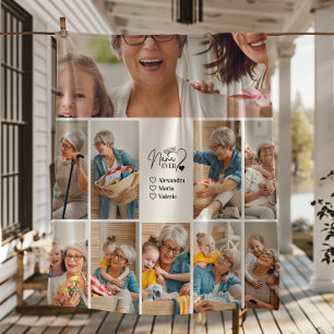 Personalisierte 10-Foto-Beste-Oma-aller-Zeiten-Min Fleecedecke