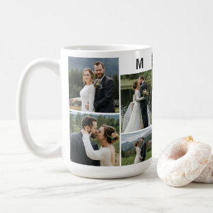 Personalisierte 10 Fotos mit Paarnamen und Monogra Kaffeetasse
