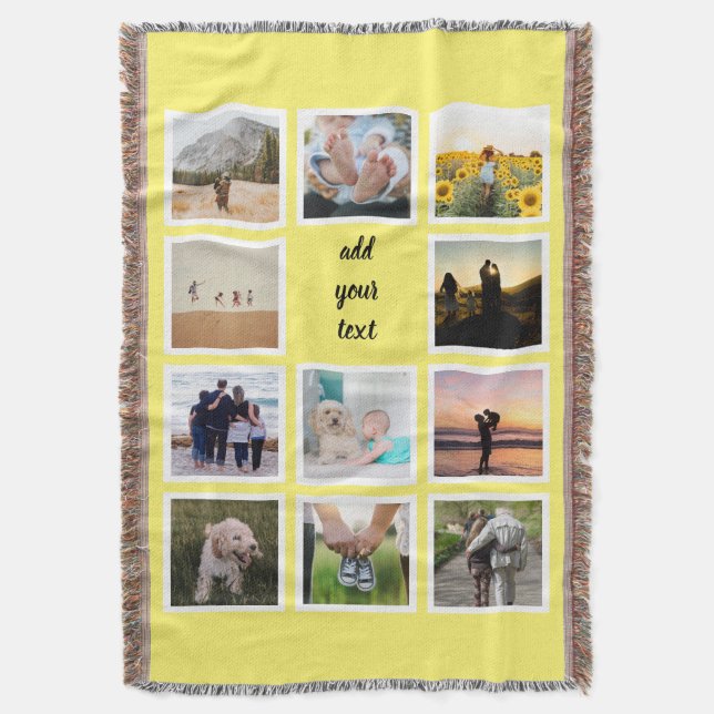 Personalisierte 11-Foto-Collage Decke (Vorderseite Vertikal)