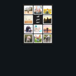 Personalisierte 11-Foto-Collage Leinwanddruck<br><div class="desc">Personalisierte individuelle Fotos Ihrer Familie oder Ihrer Freunde gerahmt. Passen Sie die Vorlage einfach mit Ihren eigenen Fotos und Texten an. Passen Sie die Hintergrundfarbe an die gewünschte Farbe an. Ideal für sich selbst oder für einen Geburtstag, Weihnachten, Valentinstag, Muttertag, Vatertag oder Geschenk für jeden anderen besondere Anlass. Perfektes, einzigartiges...</div>