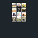 Personalisierte 11-Foto-Collage Leinwanddruck<br><div class="desc">Personalisierte individuelle Fotos Ihrer Familie oder Ihrer Freunde gerahmt. Passen Sie die Vorlage einfach mit Ihren eigenen Fotos und Texten an. Passen Sie die Hintergrundfarbe an die gewünschte Farbe an. Ideal für sich selbst oder für einen Geburtstag, Weihnachten, Valentinstag, Muttertag, Vatertag oder Geschenk für jeden anderen besondere Anlass. Perfektes, einzigartiges...</div>