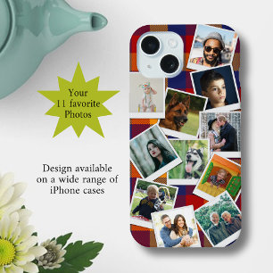 Personalisierte 11-Foto-Collage Slim iPhone 15 Hülle
