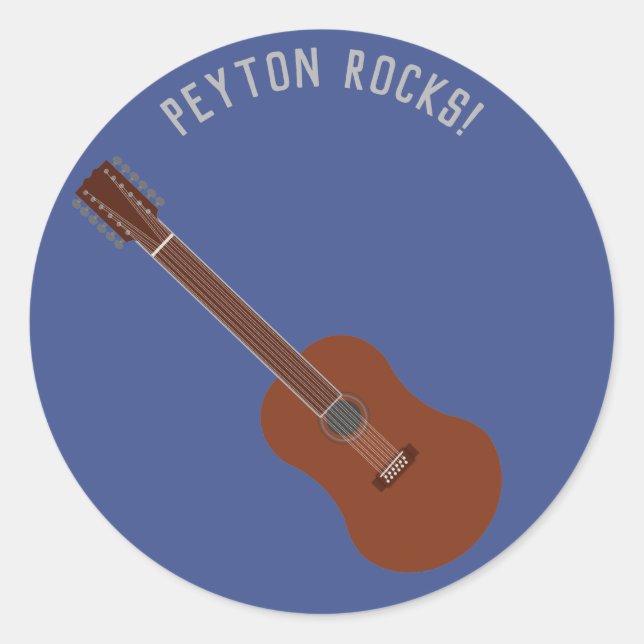 Personalisierte 12-String Acoustic Guitar Stickers (Vorderseite)