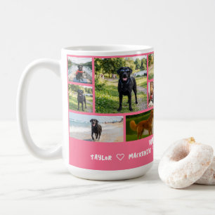 Personalisierte 14-Foto-Vorlage Collage und Text Kaffeetasse