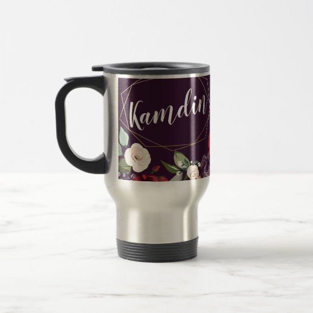 Personalisierte 15 Unzen Kaffee Tasse Plum Lila Ro (Links)