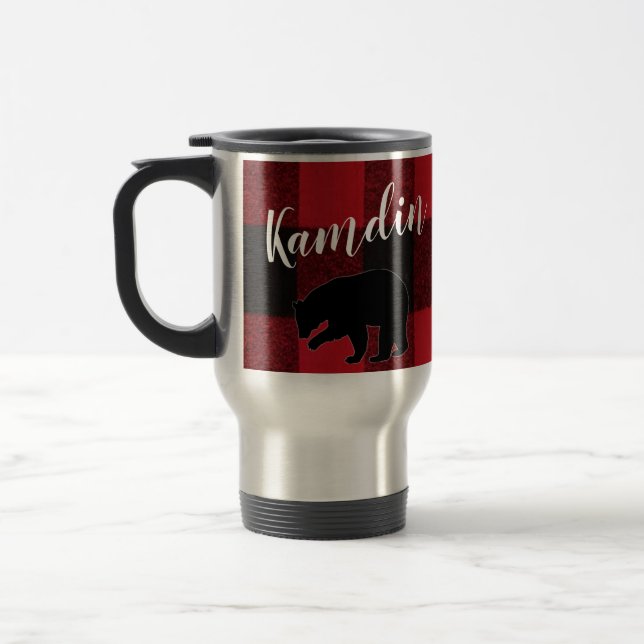 Personalisierte 15 Unzen Kaffee Tasse Red Buffalo  (Links)