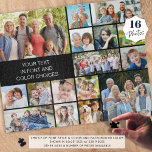 Personalisierte 16-Bild-Collage - benutzerdefinier<br><div class="desc">Erstellen Sie ein Foto-Speicherpuzzle, indem Sie dieses leicht hochzuladende Foto-Collage-Template mit 16 Aufnahmen in verschiedenen Formen und Größen verwenden und mit Ihrem benutzerdefinierten Text in Ihren Textstilen, Schriftart, Farbe, Größe und Platzierung und Hintergrundfarbe personalisiert (in Weiß auf Schwarz dargestellt). HILFE: Für Hilfe bei Designänderungen oder Personalisierungen, Farbänderungen oder der Übertragung...</div>