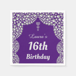 Personalisierte 16. oder altersgerechte Party-Serv Serviette