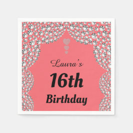Personalisierte 16. oder altersgerechte Party-Serv Serviette