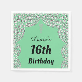 Personalisierte 16. oder altersgerechte Party-Serv Serviette