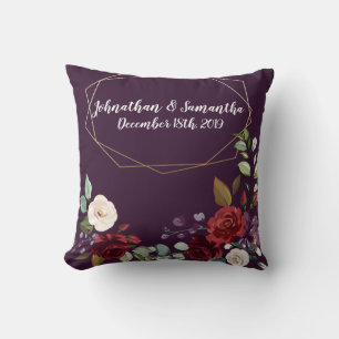 Personalisierte 16"x16" Kissenplatte Lila Rose Kissen