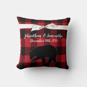 Personalisierte 16"x16" Kopfkissen Rotes Buffalo P Kissen