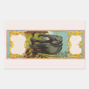 Personalisierte 1880s leerer Elefant-Aufkleber Rechteckiger Aufkleber