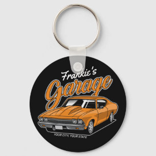 Personalisierte 1968 396 Classic Muscle Car Garage Schlüsselanhänger