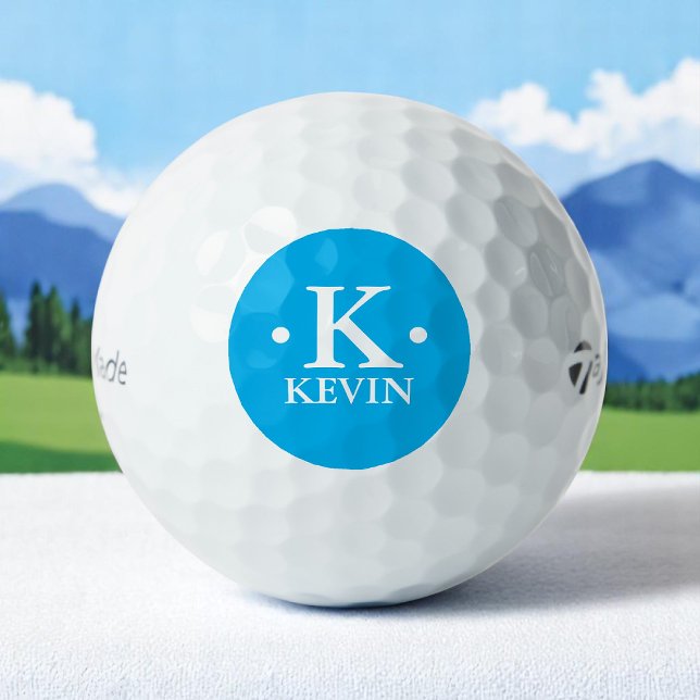 Personalisierte 1-Buchstaben-Monogramm-blau Golfball (Von Creator hochgeladen)