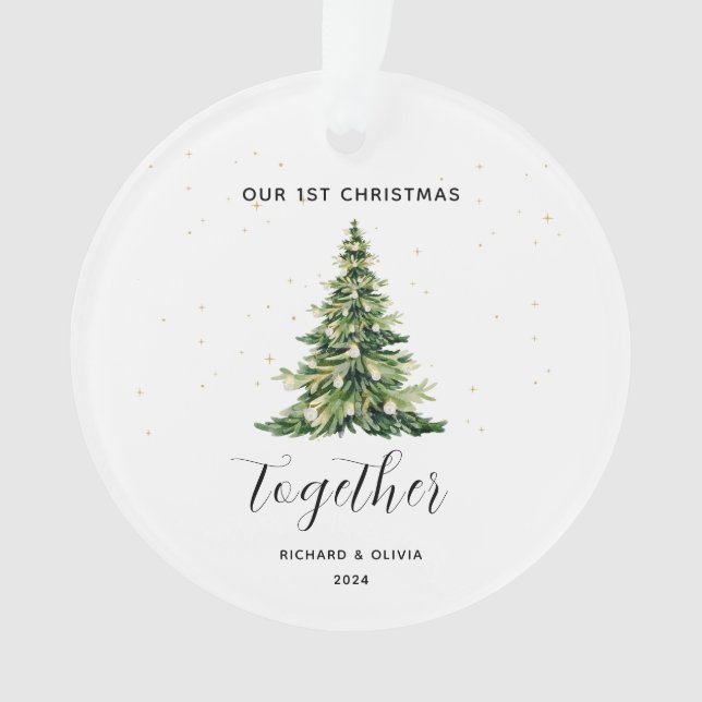 Personalisierte 1. Weihnachtsfeier Ornament (Vorderseite)