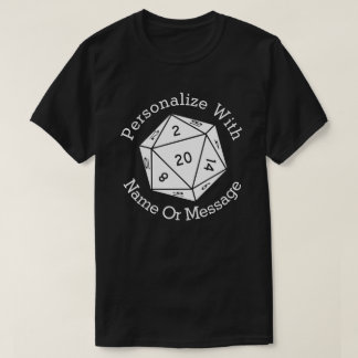 PERSONALISIERTE 20seitige Würfel Grafik T-Shirt