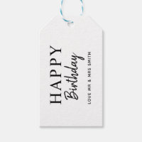 Personalisierte 2-farbige Geschenkmarke "Happy Bir