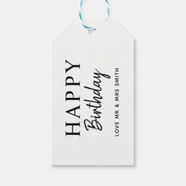 Personalisierte 2-farbige Geschenkmarke "Happy Bir Geschenkanhänger