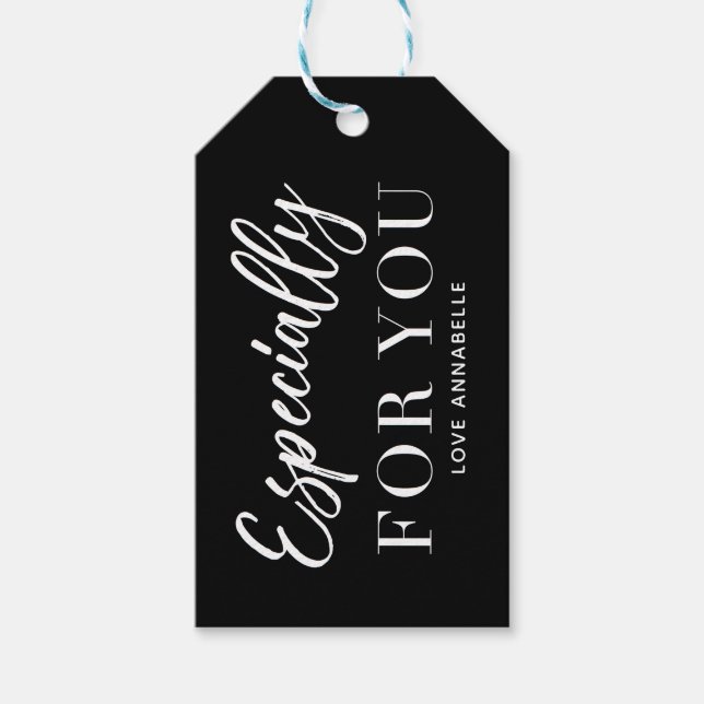 Personalisierte 2-farbige Geschenkmarke "speziell  Geschenkanhänger (Vorderseite)