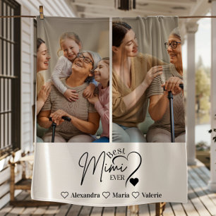 Personalisierte 2-Foto-Best-Mimi-aller-Zeiten-Mini Fleecedecke