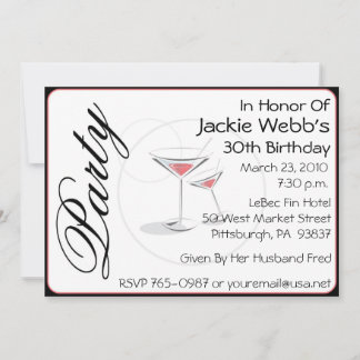 Personalisierte 30. Geburtstag-Party Einladung