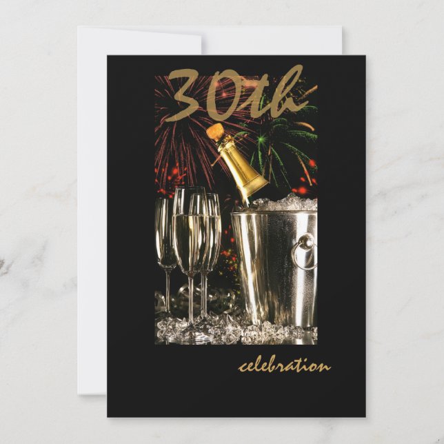 Personalisierte 30. Geburtstags-Party Einladungen (Vorderseite)
