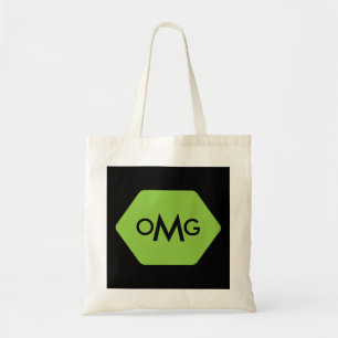 Personalisierte 3-Buchstaben-Monogramm-schwarze-gr Tragetasche