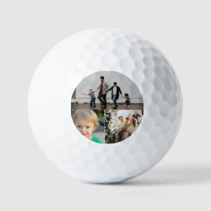 Personalisierte 3-Foto-Collage Golfball