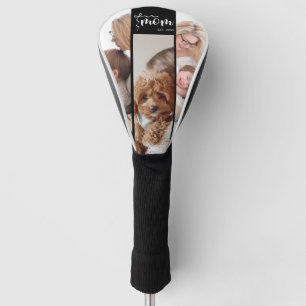 Personalisierte 3-Foto-Collage Schwarze Mutter Est Golf Headcover