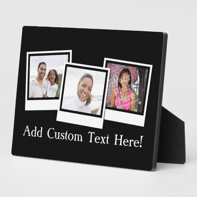 Personalisierte 3-Foto-Snapshot-Frames mit benutze Fotoplatte (Seite)
