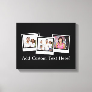 Personalisierte 3-Foto-Snapshot-Frames mit benutze Leinwanddruck