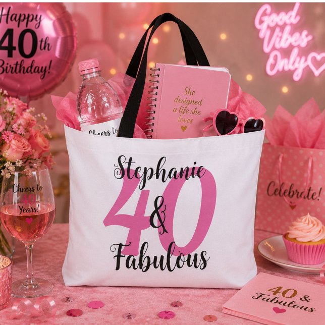 Personalisierte 40 & Fabulous   Tasche (Von Creator hochgeladen)