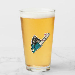 Personalisierte 473 ml Trinkglas mit Kettensägen-D Glas