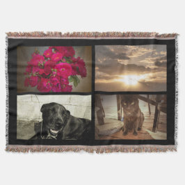 Personalisierte 4 FarbFoto-Mosaik-Bild-Collage Decke