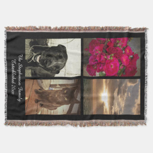 Personalisierte 4 FarbFoto Vertica Bild-Collage Decke