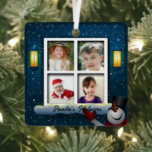 personalisierte 4-Fenster-Rahmenschmuck Ornament Aus Metall