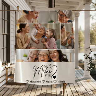 Personalisierte 4-Foto-Beste-Mimi-aller-Zeiten-Min Fleecedecke
