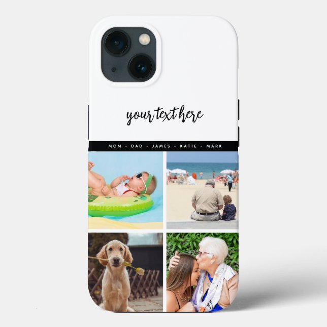 Personalisierte 4 Foto Liebe Erinnerungen halten Case-Mate iPhone Hülle (Rückseite)