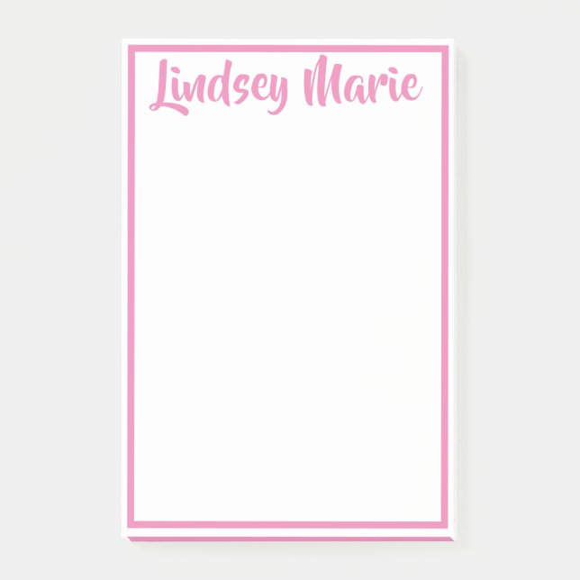 PERSONALISIERTE 4" x 6" Bezeichnung Postnoten Post-it Klebezettel (Vorderseite)