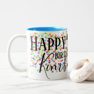 Personalisierte 50. Geburtstags-Tasse Zweifarbige Tasse